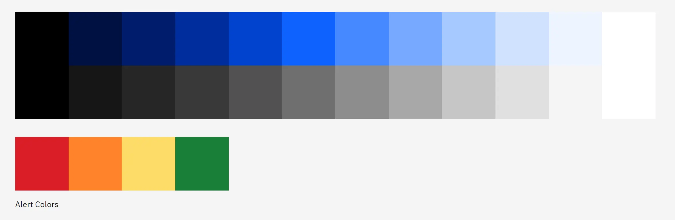 color pallets of IMB design system