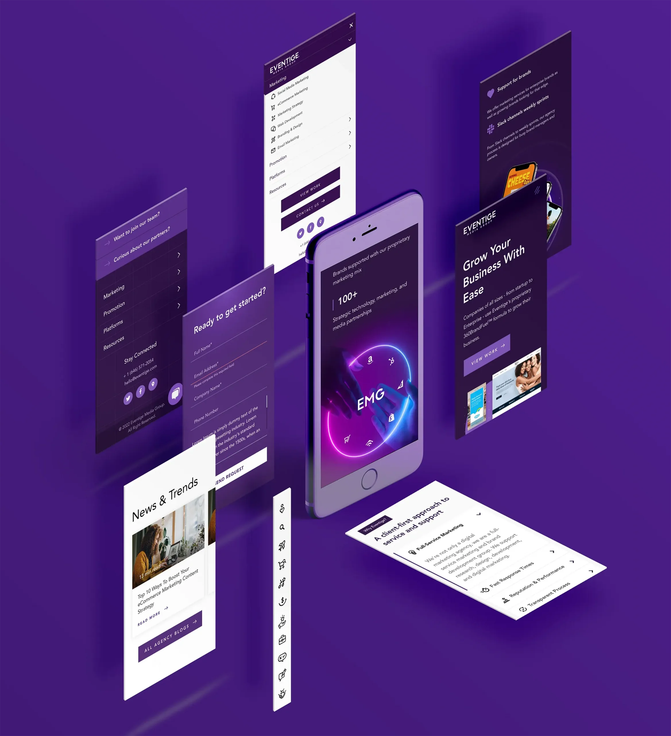 web agency mobile design